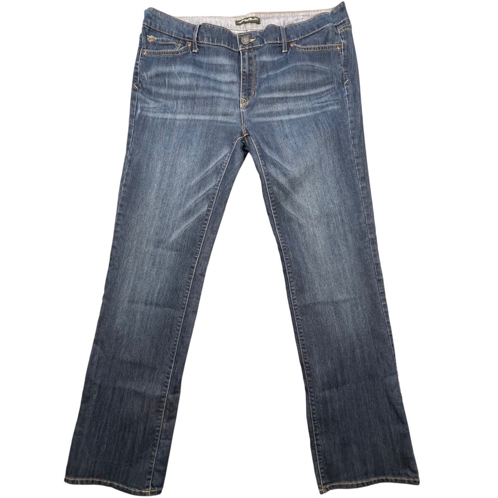 Eddie Bauer Blue Mid Rise Stretch Bootcut Jeans Womens 14